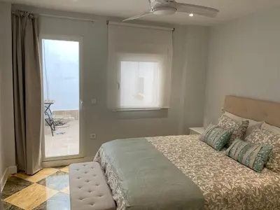 Cama o camas de una habitación en Casa Camino Real a Guadalupe