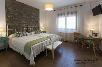 Cama o camas de una habitación en Encantos De Monfragüe