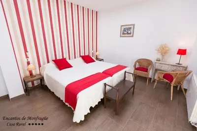 Cama o camas de una habitación en Encantos De Monfragüe