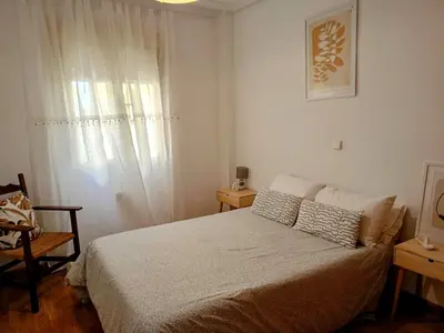 Cama o camas de una habitación en Apartamento en Sierra de san Vicente dos dormitorios