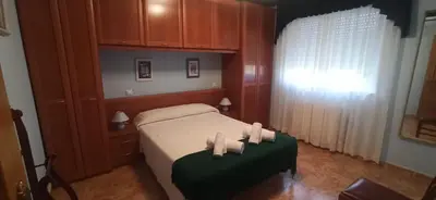 Cama o camas de una habitación en Casa Rural Fuente Clavel