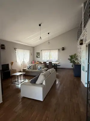 Zona de estar de La casa amarilla