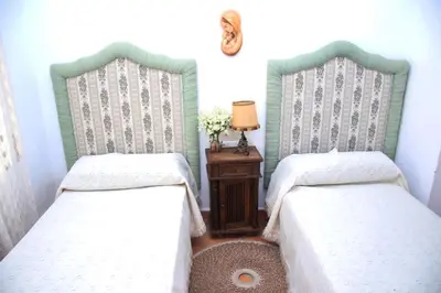 Cama o camas de una habitación en Casa Rural Arroyo de los Álamos