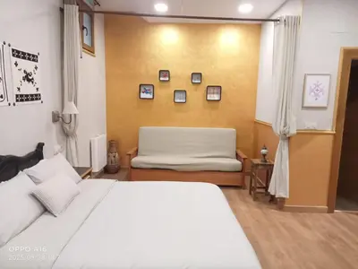 Cama o camas de una habitación en El Pedragal