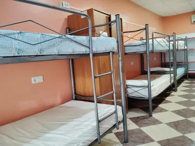 Cama o camas de una habitación en AlbergueRojoPlata