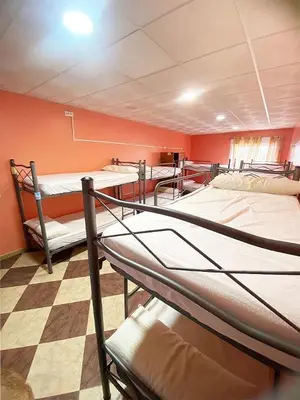 Cama o camas de una habitación en AlbergueRojoPlata