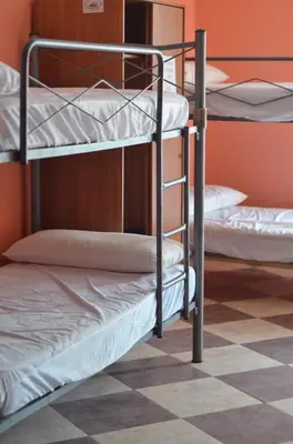 Cama o camas de una habitación en AlbergueRojoPlata