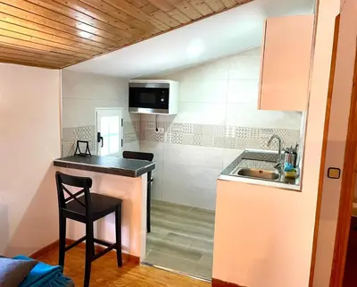 Una cocina o zona de cocina en Apartamentos Pico Almanzor