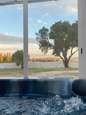 Piscina en o cerca de House in nature with a spa and large garden
