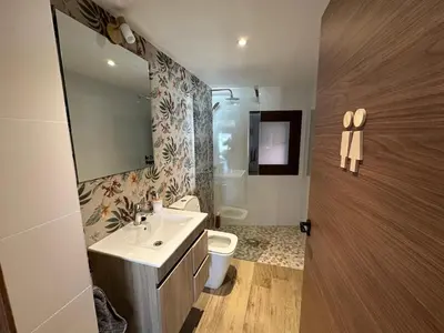 Un baño de Apartamentos Rurales La Estrella