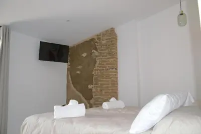 Cama o camas de una habitación en Sueños del Geoparque