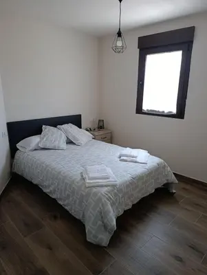 Cama o camas de una habitación en Casa rural La Zarzosa