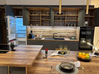 Una cocina o zona de cocina en El Balcón del Mercado Chico