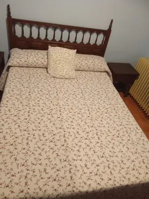 Cama o camas de una habitación en Hostal casa Hinojosa