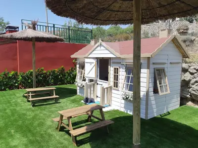 Jardín al aire libre en Casa Rural El Morisco