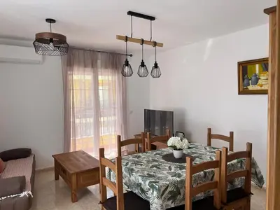 Una televisión o centro de entretenimiento en Casa Sol y Valle