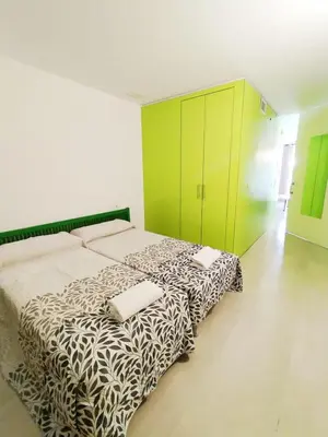 Cama o camas de una habitación en Camping El Burgo