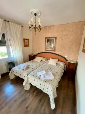 Cama o camas de una habitación en Posada Real Quinta San José