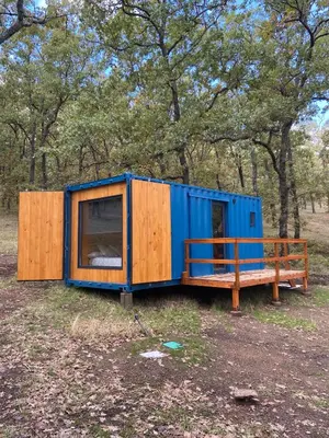 Plano de El Roble Glamping - Cabaña Container - Pet Friendly