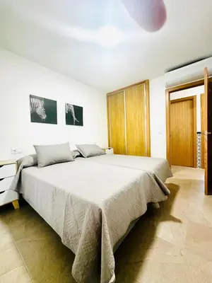 Cama o camas de una habitación en VUT La Ermita