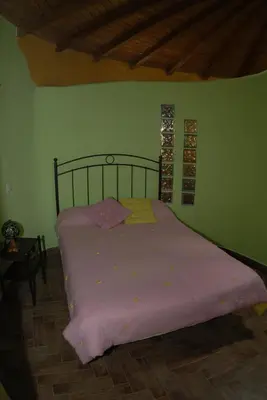 Cama o camas de una habitación en Apartamentos Rurales Ecopangea