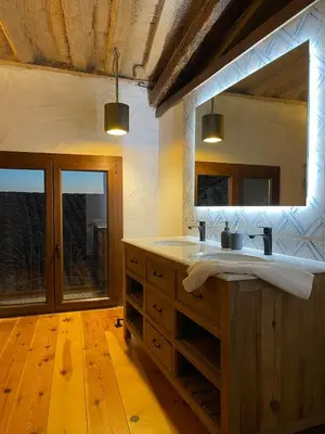 Cama o camas de una habitación en Alojamiento El Olvido en Piedralaves