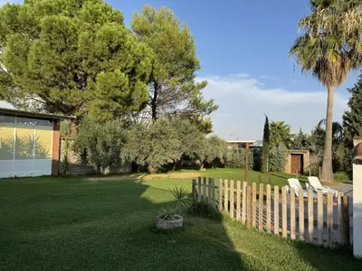 Jardín al aire libre en Casa Rural Cornalvo