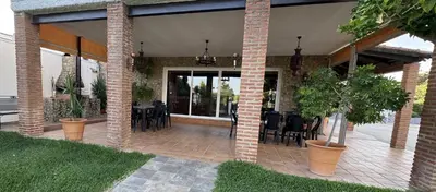 Jardín al aire libre en Casa Rural Cornalvo