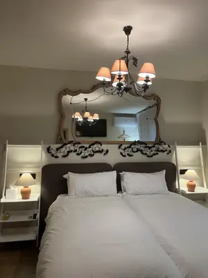 Cama o camas de una habitación en Casa Rural La Real de Guadalupe