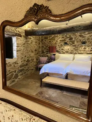 Cama o camas de una habitación en Casa Rural La Real de Guadalupe