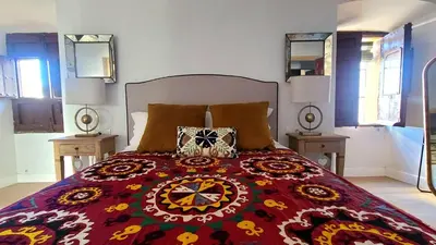 Cama o camas de una habitación en Cortijo Negretti