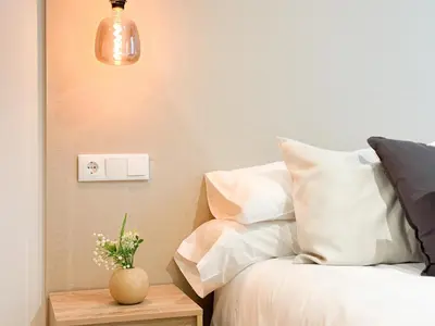 Cama o camas de una habitación en TAYP Navalmoral Estudios