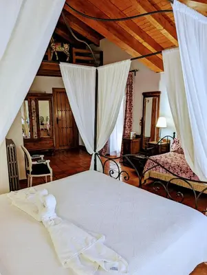 Cama o camas de una habitación en Casa El Descanso Del Peregrino