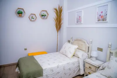 Cama o camas de una habitación en Casa Rural La Bodega de Cortés