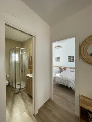 Cama o camas de una habitación en Las Calas departamento ideal!