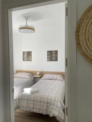Cama o camas de una habitación en Las Calas departamento ideal!