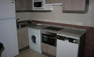 Una cocina o zona de cocina en Apartamentos La Covatilla