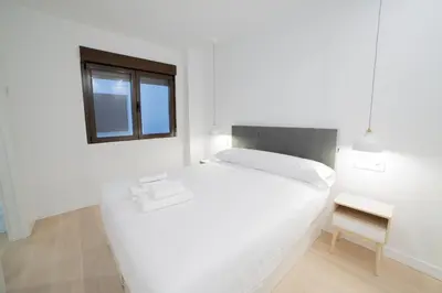 Cama o camas de una habitación en Las villas de Manuel II