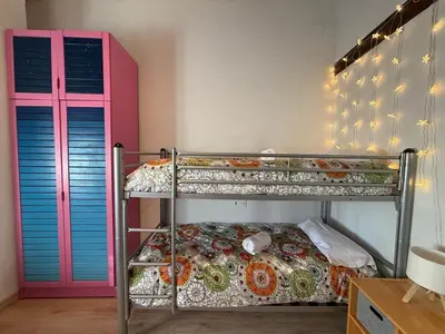 Cama o camas de una habitación en Casa rural Fuente Santa
