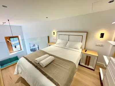 Cama o camas de una habitación en Premium Plaza San Cristóbal - Gran Vía Centro