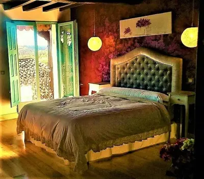 Cama o camas de una habitación en Casa Rural Cabo la Aldea