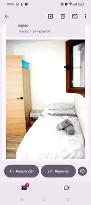 Cama o camas de una habitación en Acogedora casita con barbacoa
