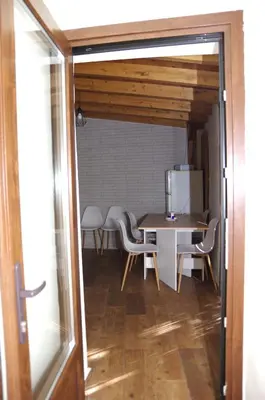 Plano de Acogedora casita con barbacoa