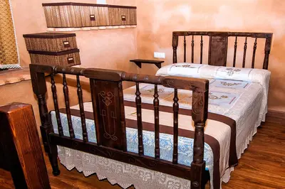 Cama o camas de una habitación en Casa Rural El Corralino