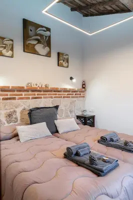 Cama o camas de una habitación en La Casita del Tejar
