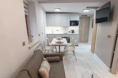 Una cocina o zona de cocina en Apartamentos Catedral