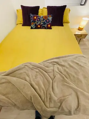 Cama o camas de una habitación en Hogar de 3 dormitorios acogedores