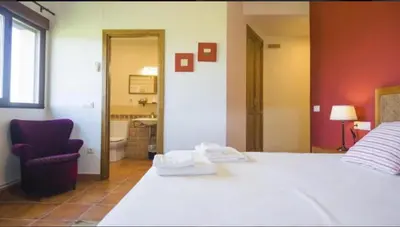 Cama o camas de una habitación en Casa Rural El Pilón del Fraile