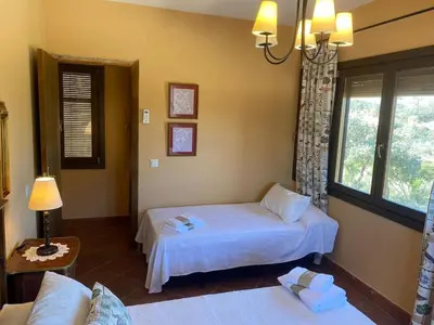 Cama o camas de una habitación en Finca Los Sauces-Rural House-Buenasbodas-Toledo