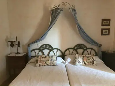 Cama o camas de una habitación en Doña Jara-Rural House-BuenasBodas-Toledo